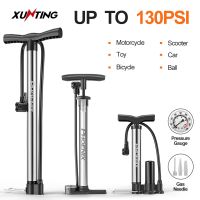 Xunting Bike Air Pump Portable High Pressure MAX 130PSI Tire Inflator Stainless Steel Ball Mountain Bicycle Pump Accessories