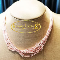 Inspire Jewelry pink gold สร้อยคอทอง 18K ตามภาพ งานยิงเลเซอร์เข้าตัวเรือน ยาว 16นิ้ว ตะขอสปิง งานแบบร้านทองร้านเพชร งานดี ปราณีต พร้อมถุงกำมะหยี่