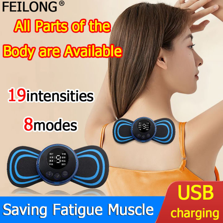 LCD Display Electric Wrist Neck Massager 8Modes 19 Gears Cervical