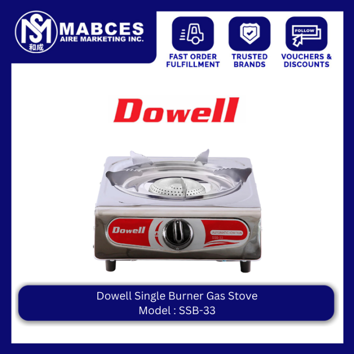 Dowell Single Burner Gas Stove SSB33 Lazada PH