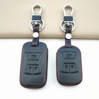 ◎❀۞ Leather Car Key Cover Keychain Case For Chery Tiggo 2 3x Arrizo 4 5txs 5 Pro Gx 5x EQ7 7 8 Pro Exeed 2019 2020 2021 3 Buttons