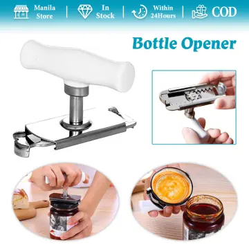 Retractable Bottle Opener Multifunctional Bottle Jar Opener Stainless Steel  Labor-Saving Glass Can Opener Screw Cap