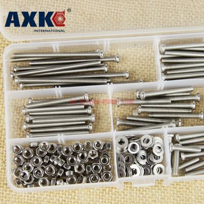 2021 New Screws For Laptops Parafuso 304 Stainless Steel Round Head Screw And Socket Switch Panel Assembly Nut Flat Washer M4 Nails  Screws Fasteners