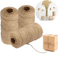 【YD】 100M/Roll Jute Twine Hemp Rope Braided Cord String for Gifts Crafts Bundling Gardening