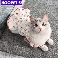 ZZOOI HOOPET INS Cat Dress Cute Girl Cat Clothes Summer Dress for Dog Cat Clothing Red Blue Small Dog Chihuahua Clothes