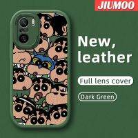 เคส JIUMOO สำหรับ Xiaomi Poco F3 Redmi K40 Pro เคสสีเทียนแบบเต็มหน้าจอนุ่มหนังเคสโทรศัพท์มีลายดีไซน์ใหม่บางๆเคสป้องกันกล้องฝาปิดด้านหลังเลนส์ทั้งตัวเคสกันกระแทก