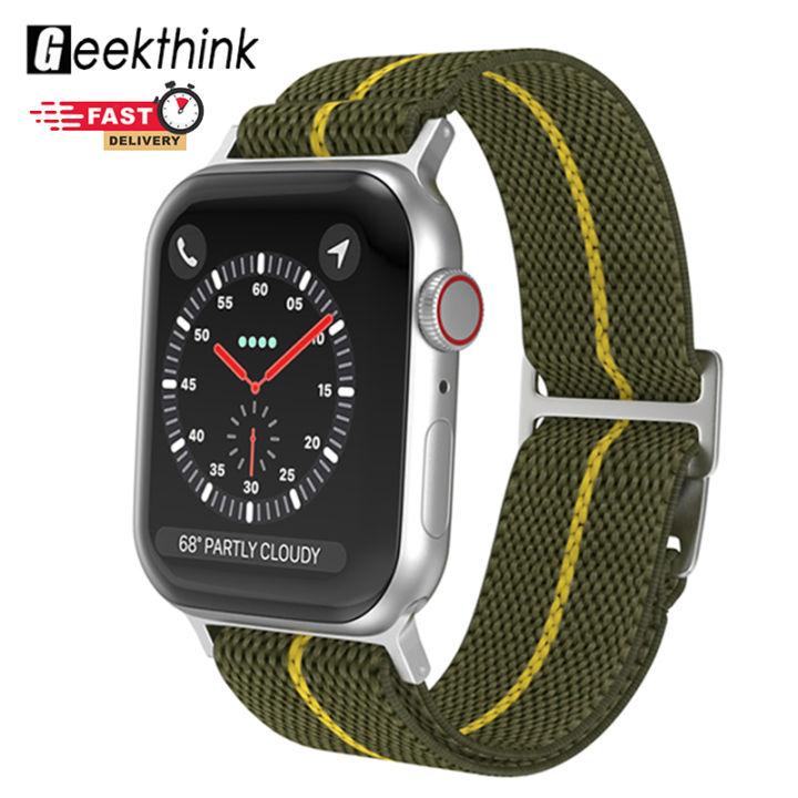 Slim Hand Woven Nylon Strap For Apple Watch Band 41mm 40mm 38mm