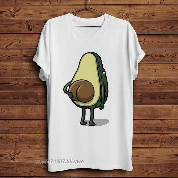 cute-avocado-beer-belly-funny-t-shirt-men-white-casual-tshirt-summer-faddish-adult-customize-wear-streetwear-tee