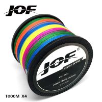 JOF X4สาย PE ถัก1000เมตรสายที่แข็งแรงมากตกปลาแบบญี่ปุ่นเส้นใยหลายเส้น10-80LB สำหรับตกปลาคาร์พ