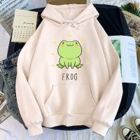 Female Hoodie Well-Behaved Little Frog Printed Hoodywomans O-Neck Oversize Moletom Autumn Warm Kawaii Animal Females Long Sleeve Size Xxs-4Xl