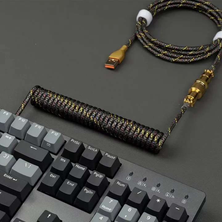 Sunnoony coil Type C Cable for Mechanical Keyboard Coiling Spring ...