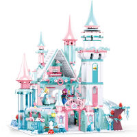 Friends Series Ice Snow Princess Castle Model Bricks Building Blocks Toys for Children Girls Kids Gifts