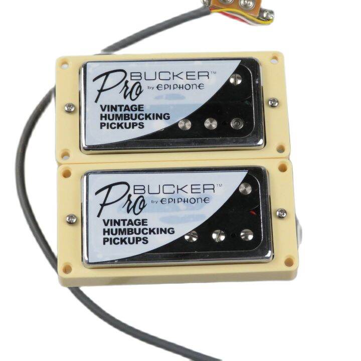 Chrome Epiphone Humbucker Bucker PRO Alnico 5 Electric Guitar Pickups