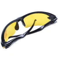 3X Black Frame Yellow Night Vision Sheet Outdoor Cycling Sunglasses