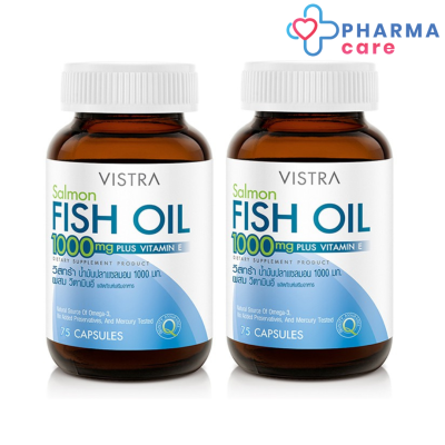 (แพ็คคู่) Vistra Salmon Fish Oil (75 Tablets) 109.43 กรัม {PC}