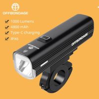 RMH5Y Bicycle Light 1000Lumen Bike Headlight Power Bank Flashlight Handlebar USB Charging MTB Road Highlight