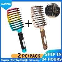 2PC/Pack Magic Demelant Brush Bristle Nylon Hair Popbrush Untangle Brush Scalp Massage Comb For Hair Care Professional Hair Comb cnv