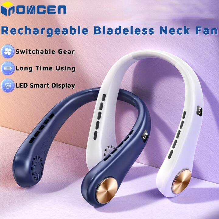 inovagen-portable-hanging-neck-fan-hands-free-bladeless-fan-usb-rechargeable-mute-sports-fan-mah