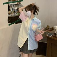 Yufa เสื้อเชิ้ตแขนสั้นลําลอง ทรงหลวม เข้ากับทุกการแต่งกาย แฟชั่นฤดูร้อน สไตล์เกาหลี สําหรับผู้หญิง