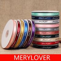 10mm Gift Ribbon print "Just for you" weft romantic floral material flower gift packing accessories DIY printing ribbon 45meters Gift Wrapping  Bags