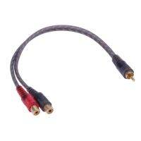 1 PC 30 ซม.2 RCA ชาย 1 หญิง RCA OFC สายตัวแยกสำหรับระบบเสียงรถยนต์