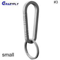 Crazyfly TITANIUM Alloy Carabiner Mini แบบพกพาน้ำหนักเบาแขวนหัวเข็มขัดสำหรับกลางแจ้ง