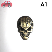 Guoda 3D สติกเกอร์รถโลหะด้านข้าง Fender ด้านหลัง Trunk Skull Emblem Badge decal สำหรับรถยนต์