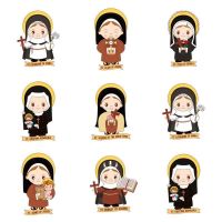 ▪┅✌ Saint claire Saint agnes โปสเตอร์ผ้าใบ พิมพ์ลายการ์ตูน St. rita of cascia สไตล์น่ารัก สําหรับตกแต่งผนัง