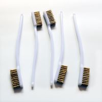 【CW】 5pcs 3 Row Wood Handle Wire Plated for Industrial Devices Surface/Inner Polishing Grinding Cleaning