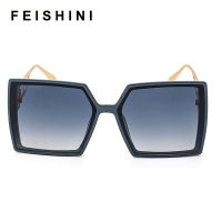 Feishini 2023แฟชั่นแว่นตากันแดดขนาดใหญ่ผู้หญิงแบรนด์หรู designer คุณภาพสูงแว่นตา Shades สำหรับผู้หญิง VINTAGE