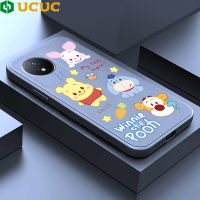 เคส UCUC สำหรับ Vivo Y02 Y02A Y02T Vivoy02 Vivoy02a เคสโทรศัพท์ Vivoy02t สำหรับเด็กผู้หญิงเด็กผู้ชายน่ารักการ์ตูนหมีพูห์หมีคลุมทั้งหมดซิลิโคนกันกระแทก