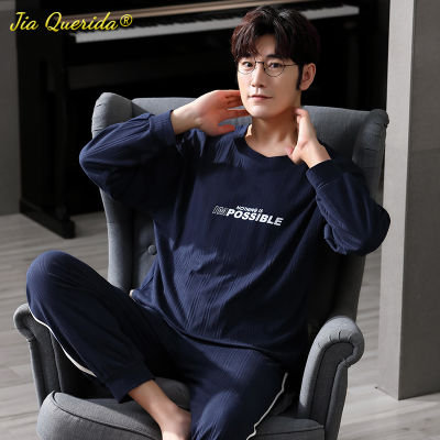 Fashion Mens Pijamas Long Sleeved Autumn Lounge Wear Cotton Pullover Stylish Cartoon Printing 3xl Sleepwear Men Casual Pajamas