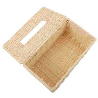 Woven Tissue Box Container Living Room Supplies Holder Household Napkin Storage Case