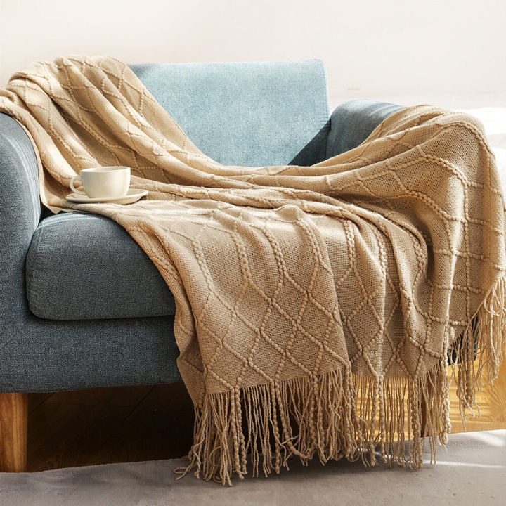 คุณภาพสูง-nordic-ถักผ้าห่มโซฟาผ้าห่มงีบหลับในสำนักงานผ้าห่มปูเตียง