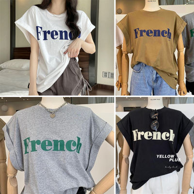 พร้อมส่ง เสื้อยืดทรงหลวม สำหรับผู้หญิง ใส่สบายวันหยุด เสื้อยืดเเขนสั้น