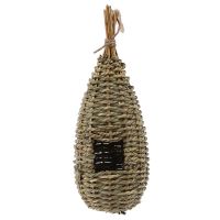 Hanging Bird House Natural Fiber Finch Bird Nest Hut Outdoor Cage Shelter Hideaway