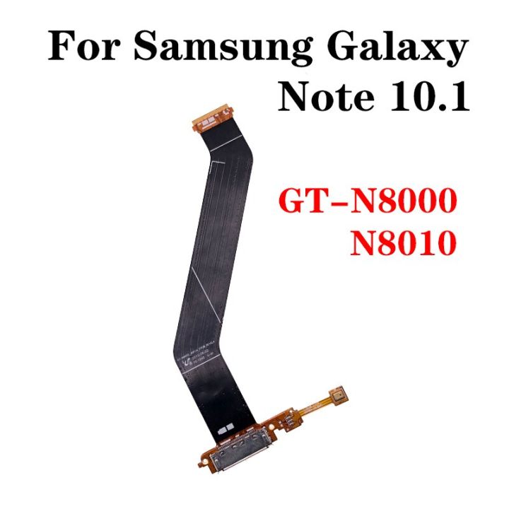 แท่นชาร์จ USB ช่องเสียบพอร์ตสายเชื่อมต่อสัญญาณดิ้นบอร์ดซ่อมโทรศัพท์มือถือเหมาะสำหรับ Samsung Galaxy Note 10.1 GT-N8000 N8010พร้อมไมโครโฟน
