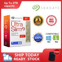 [พร้อมสต็อก] Seagate Backup Plus Ultra Slim 1TB 2TB USB 3.0ฮาร์ดดิสก์ไดรฟ์ภายนอกแบบพกพา-9.6มม. บาง