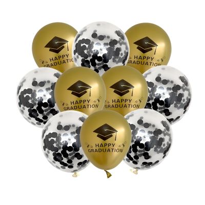 hotx【DT】 2022 Graduation 12-inch Gold Balloons Cap Printing Ballon Celebration Baloon Supplie
