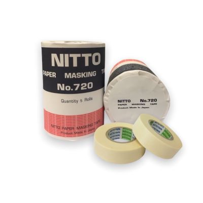 เทปกาวย่น NITTO no.720 (18mm. x 8m.) แถวละ5ม้วน