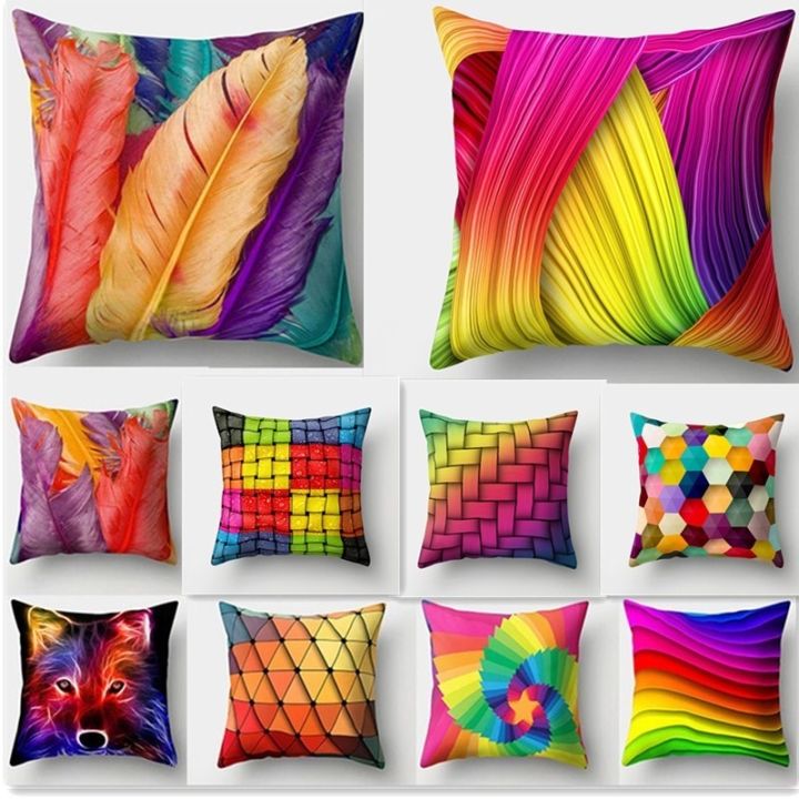 colorful-rainbow-upholstery-cover-decor-sofa-pillowcase-home-pillowcase-cushion-cover-pillowcase-aesthetics