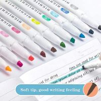 ปากกาเน้นข้อความ525สีสารพันสองหัว Fineliners สิ่วเคล็ดลับปากกาเน้นข้อความบางเคล็ดลับคู่สีพาสเทลเครื่องหมาย