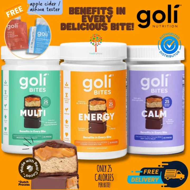 Goli Bites Calm Energy Multi (30's) Vitamin Lazada