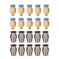 PC4 M10 Straight Pneumatic Fitting Push To Connect PC4 M6 Quick In Fitting For 3D Printer Bowden Extruder (Pack Of 20Pcs)