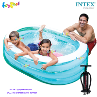 Intex ส่งฟรี สระวงรีใส เพื่อนสัตว์ทะเล 1.63x1.07x0.46 ม. รุ่น 57482 + ที่สูบลม ดับเบิ้ลควิ๊ก ทรี