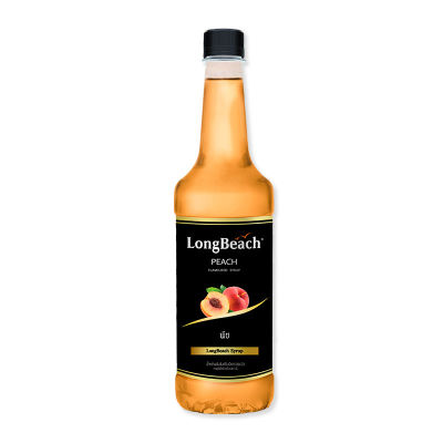 สินค้ามาใหม่! ลองบีช ไซรัป กลิ่นพีช 740 มล. LongBeach Peach Flavoured Syrup 740 ml ล็อตใหม่มาล่าสุด สินค้าสด มีเก็บเงินปลายทาง