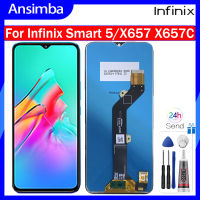 Ansimba จอ LCD แบบดั้งเดิมสำหรับ Infinix Smart 5/5 Pro หน้าจอดิจิตอลสัมผัสหน้าจอ LCD X657แทนการประกอบสำหรับหน้าจอ X657 Infinix Smart 5 5 Pro