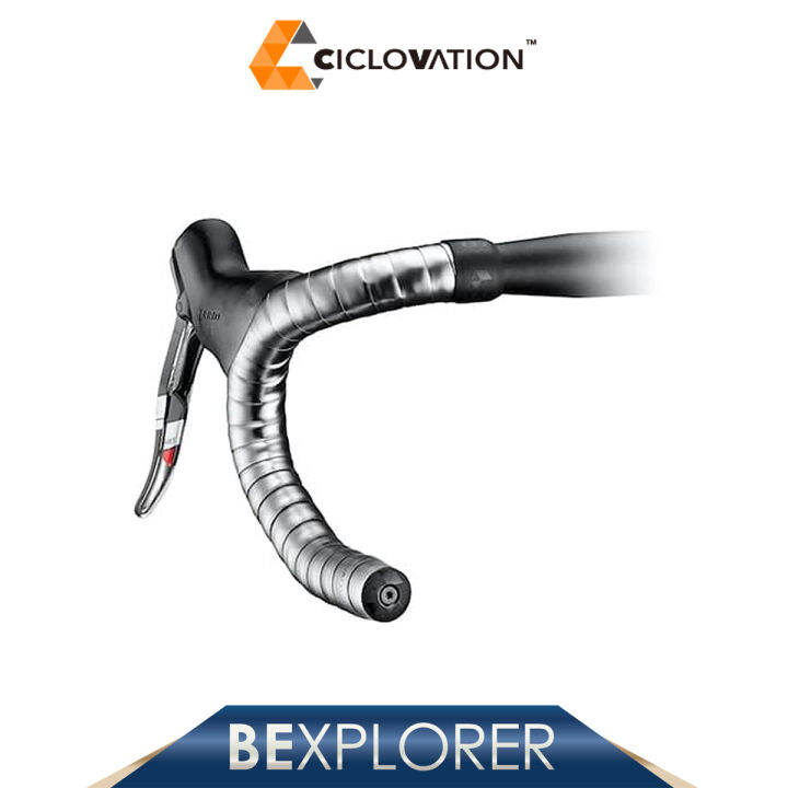 CICLOVATION BAR TAPE ADVANCE LEATHER TOUCH VAPOR METALLIC PLATINUM Road