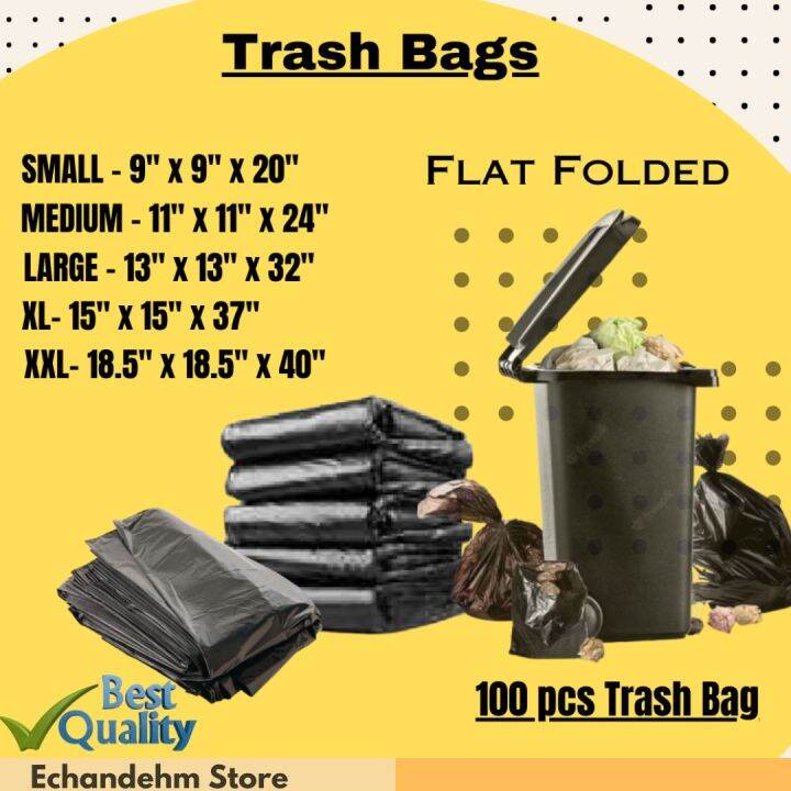 Super Affordable Black Trash Bags Small to XXL Sizes Premium Quality