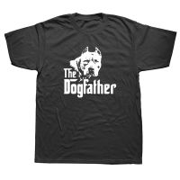 [COD]เสื้อยืดคอกลม แขนสั้น พิมพ์ลาย The Dogfather American Pit Bull Terrier สไตล์ฮาราจูกุ สําหรับผู้ชายS-5XL  NO4G